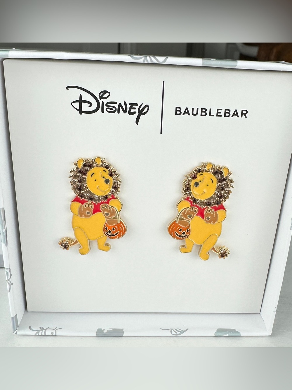 Disney x BaubleBar Winnie the Pooh Halloween Lion Costume Earrings – RARE - NIB